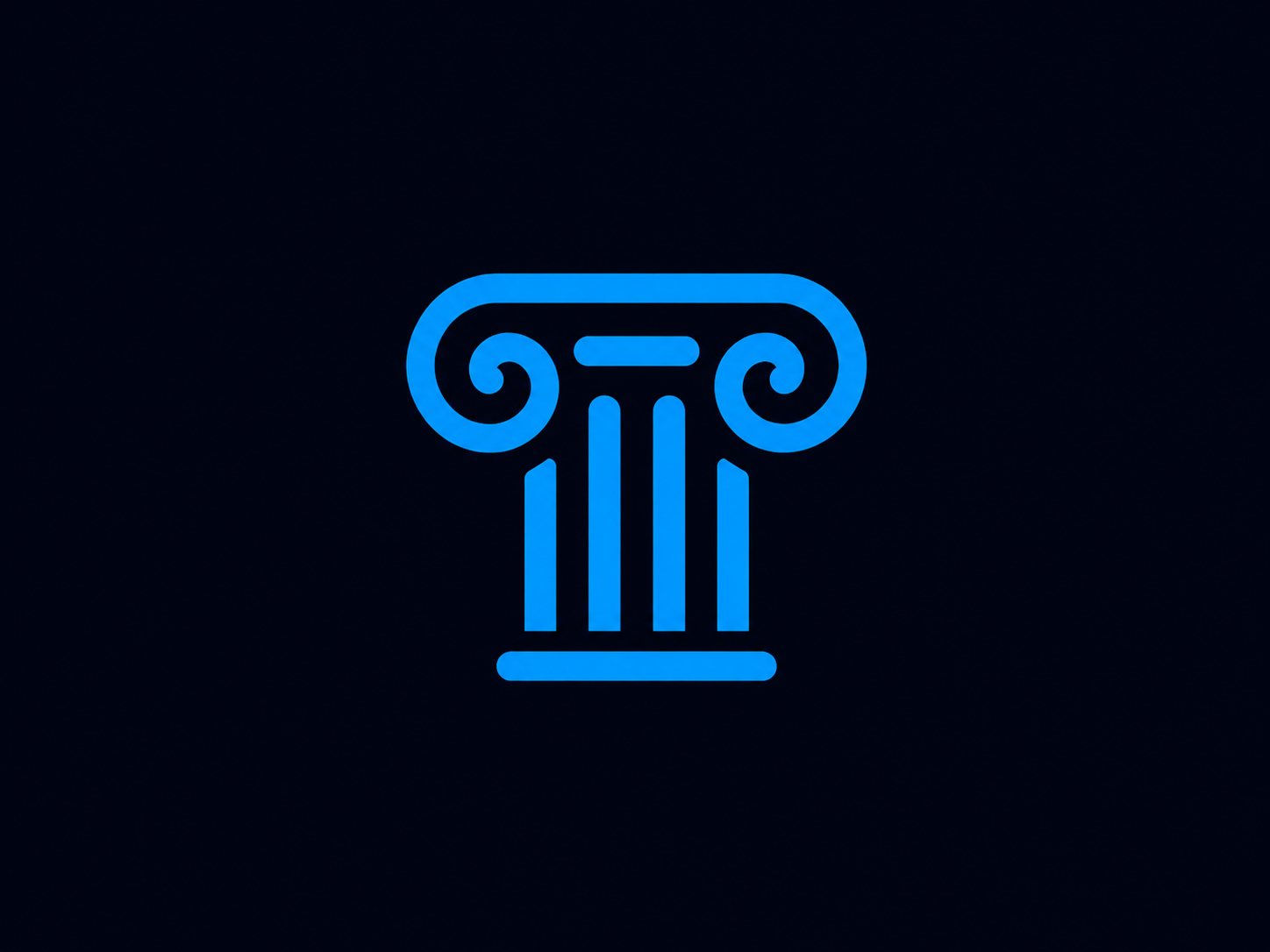 Blue classical column